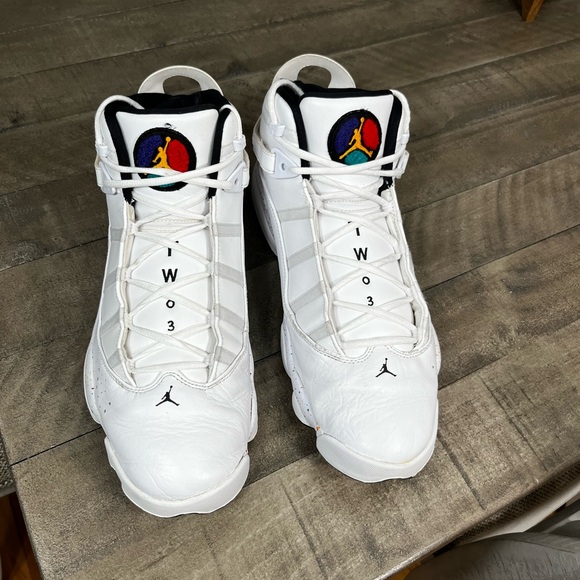 Nike Air Jordan 6 Rings Confetti Paint Splatter Sz 14 - Picture 3 of 5